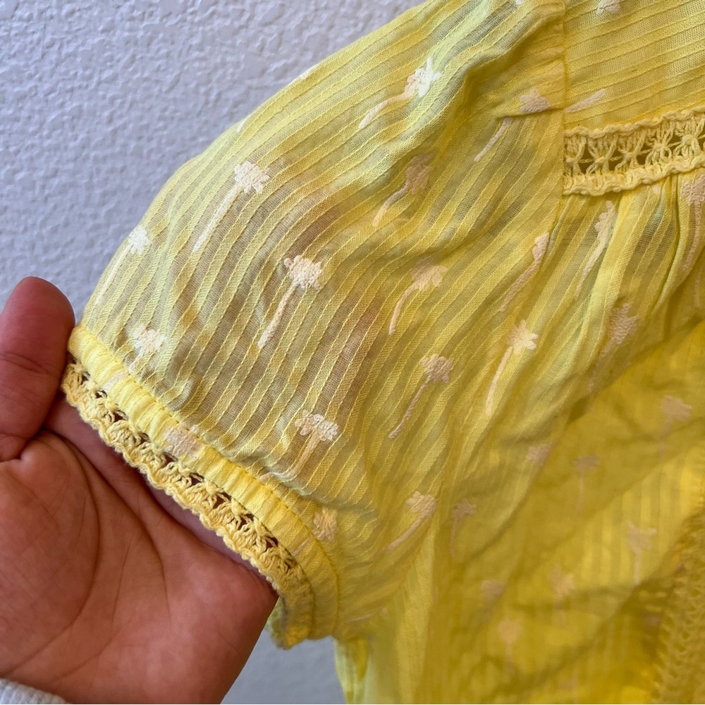 URBAN OUTFITTERS Yellow Short Sleeve Button Down Top - Picture 5 of 10